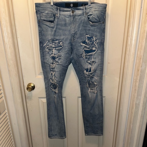 JORDAN CRAIG Men’s Sean Distressed Denim Jeans. Sz 38X32. - Picture 1 of 6